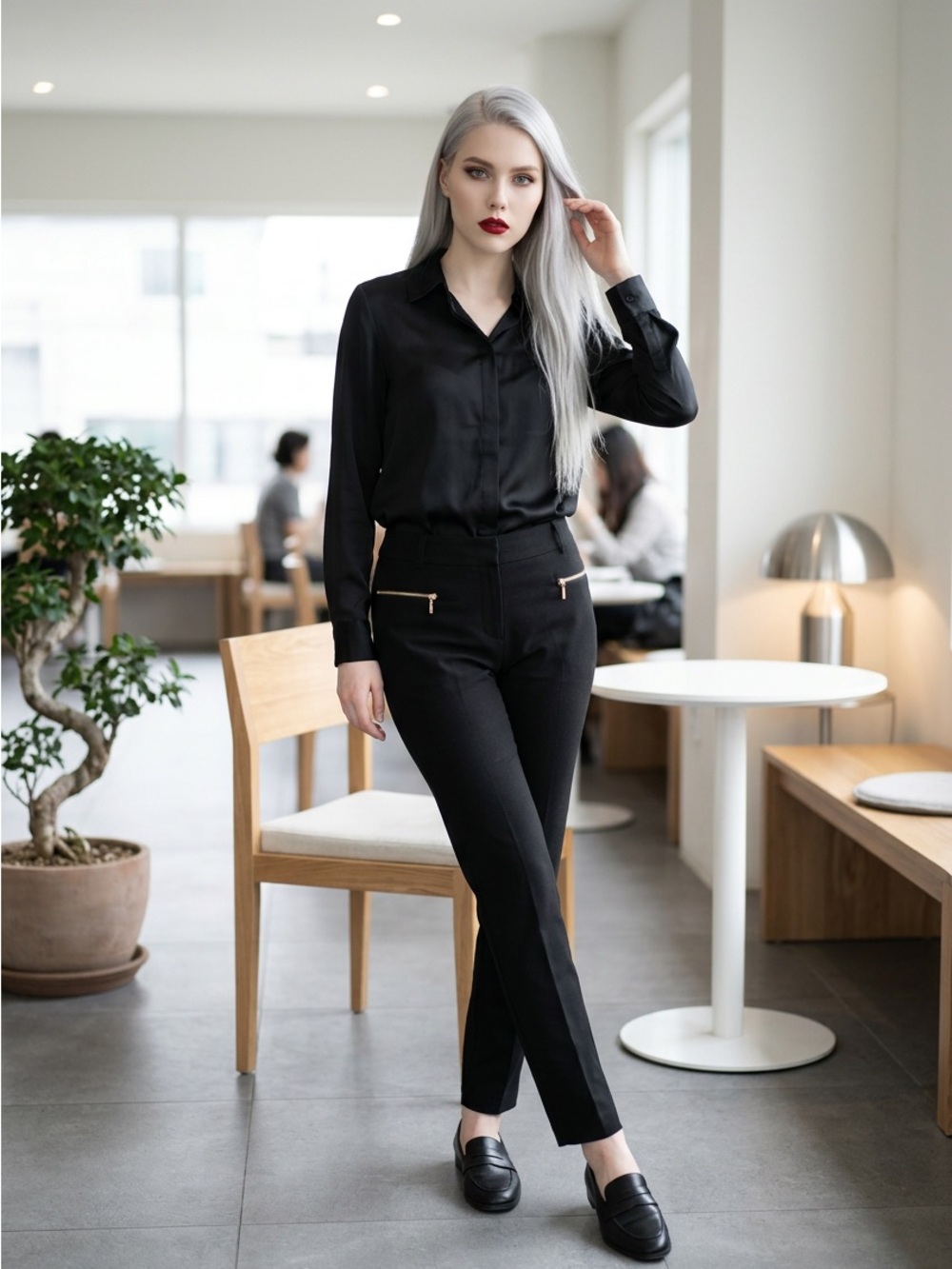 Calvin Klein black slim pants size 14